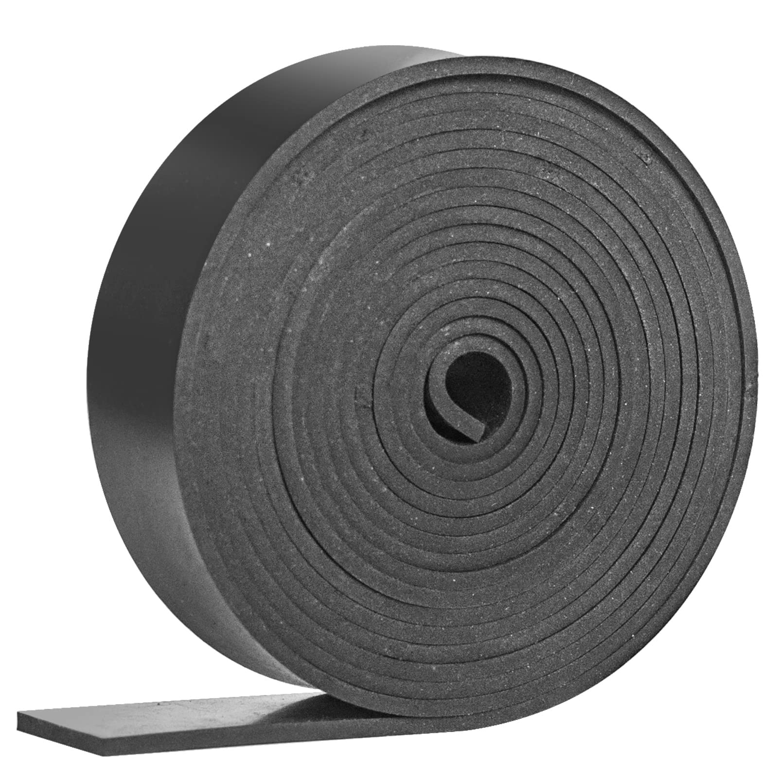 Rubber Strip Solid Neoprene Rubber Sheet 25mm(W) x3mm(T) x3m(L) Neoprene Rubber Strips Solid Rubber Rolls for DIY Gaskets, Crafts, Pads, Flooring Protection, Supports, Leveling, Anti-Vibration — image 1
