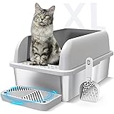 Suzzipaws Enclosed Stainless Steel Cat Litter Box