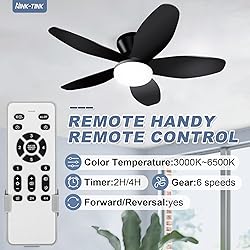 Nink Tink Small Ceiling Fans with Lights - 35 Inch