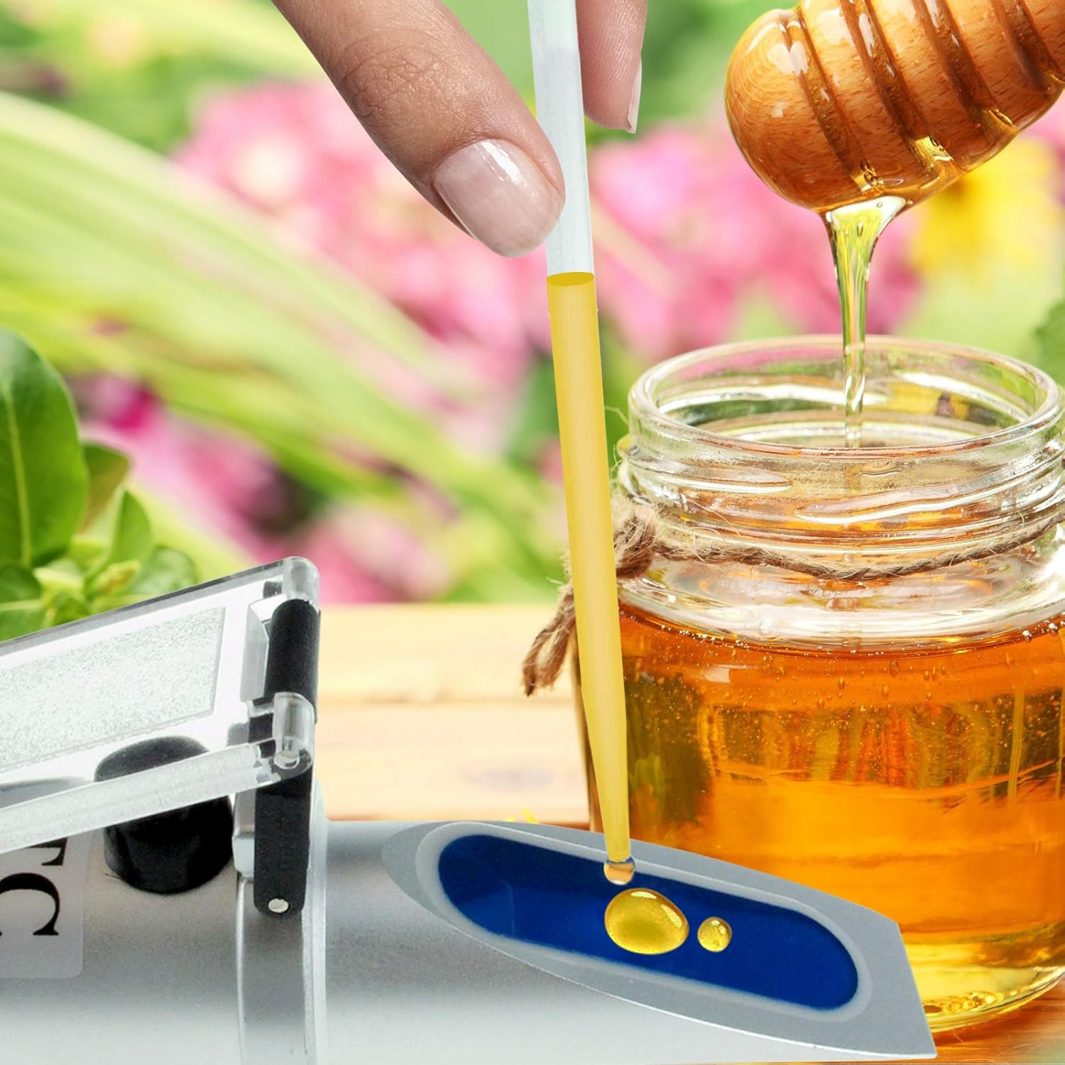 Honey Moisture 5890 Brix Refractometer with ATC, Handheld High Measuring Range Sugar Content