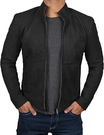 black suede long jacket