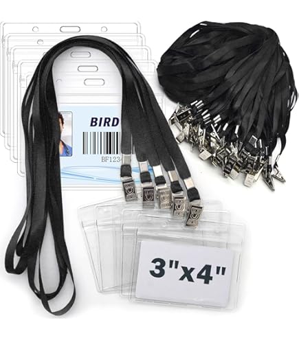 30 Cordones Para Tarjetas De Identificación Y 30 Soportes Horizontales
