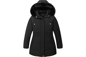 KAIDER Women's Plus Size Winter Coat Waterproof warm Down Coat Detachable Hooded Parka Jacke