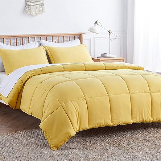 VEEYOO Comforter Set King Size All Season Soft Quilted Down