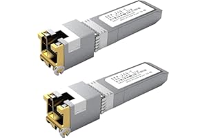 2PCS 10GBASE-T SFP+ RJ45 Copper Transceiver Module, Multi-Rate 1.25G/2.5G/5G/10G up to 30m - Compatible with TP-Link, Cisco S