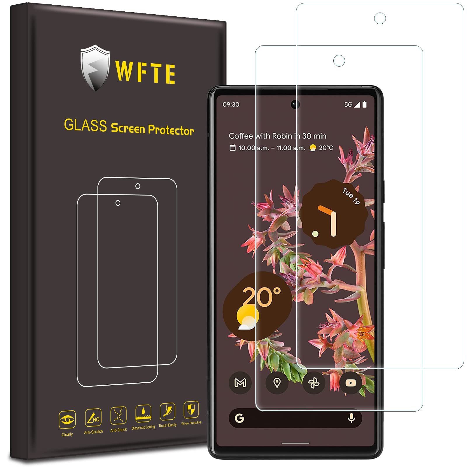 WFTE Screen Protector for Samsung Z6,[2-Pack] Flexible TPU Film Screen Protector [Full Coverage] [HD Clear] [Bubble Free][Fingerprint unlock support](Transparent)