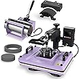 PlanetFlame Heat Press Machine 12x15 Inch, 360° Swing Away 5 in 1 Heat Transfer Machine, Multifunctional Heat Transfer Press Machine with 30OZ Tumbler Attachment for Hat/Plate/T-Shirt/Mug, Purple