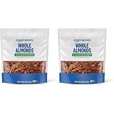 Amazon Brand - Happy Belly Whole Raw Almonds, 48 Ounce (Pack of 2)