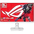 ASUS ROG Strix 27” 4K HDR USB-C Gaming Monitor (XG27UCG-W) – White, UHD (3840x2160) Dual Mode (4K 160Hz or FHD 320Hz), 1ms, Fast IPS, ELMB Sync, G-SYNC Compatible, AI Gaming, 3yr Warranty