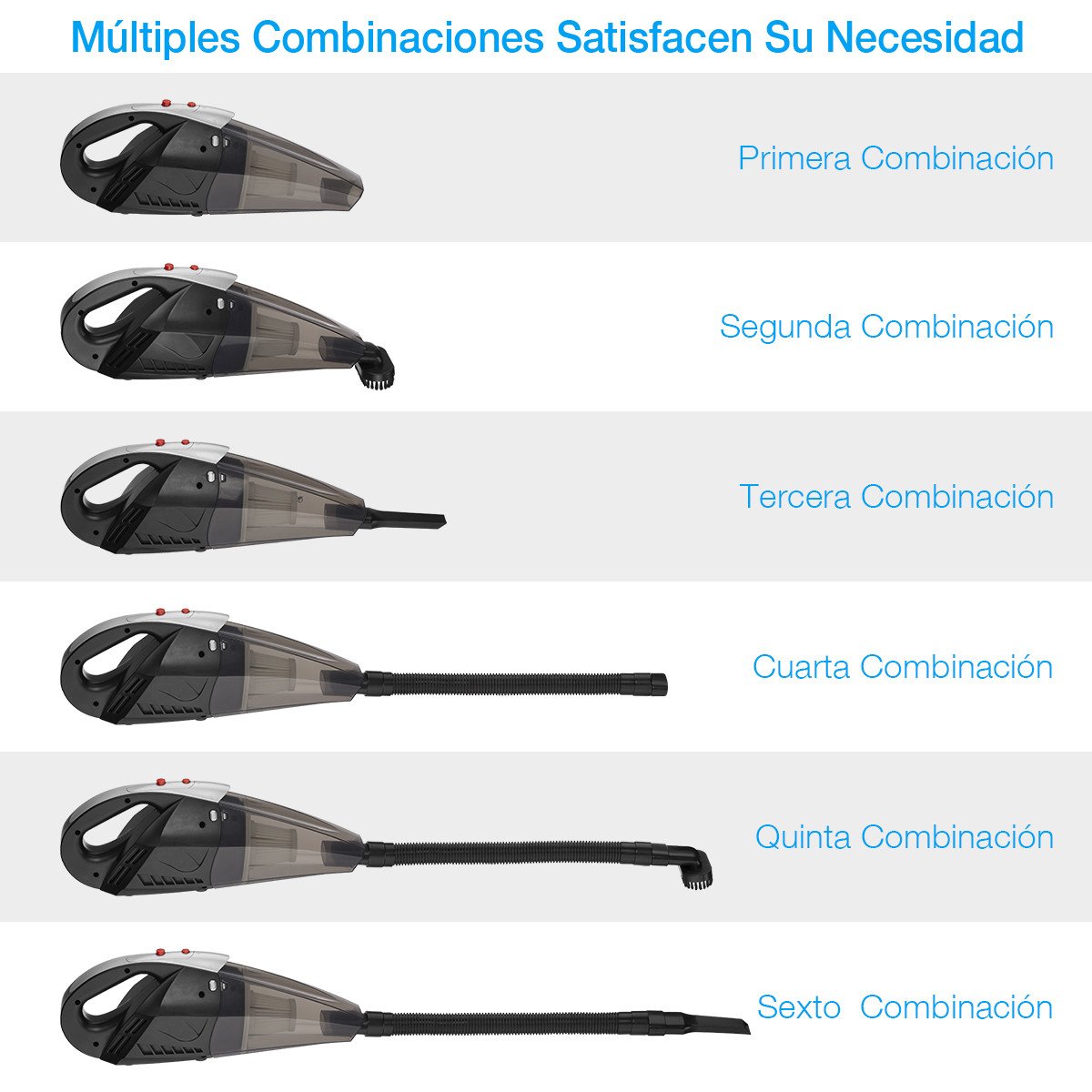 isYoung Aspirador de Coche 12V, Aspiradora de Mano Portátil, Aspirador Potente Sin Bolsa con Seco y Húmedo, Conveniente y Ligera,120W, 6000PA, 600ml Depósito con 2 Filtro Lavable y Cepillo, 4.5M Cable