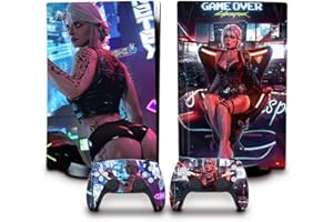 PEYANZ Skin Compatible with P.S.5 Console(Disk Edition) and Controllers Vinyl Sticker, Durable, Scratch Resistant, Bubble-Free