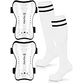 Hryrbay Kids Soccer Shin Guards and Socks Toddler Soccer Shin Pads Protective Defender Gear for Boys Girls Ages 3-15 Great for Training, Matches, Inspired by The World Cup