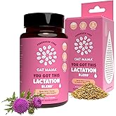 OAT MAMA Organic Lactation Supplement - 'You Got This' Fenugreek-Free Herbal Supplement with Milk Thistle, Shatavari & Moringa - Postpartum Lactation Support for Breastfeeding Moms