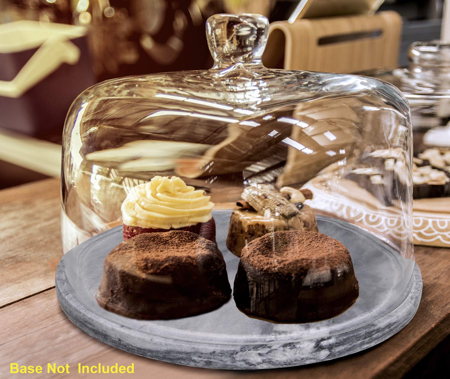 Galashield Glass Cake Dome Cover 11.5" Diameter Clear