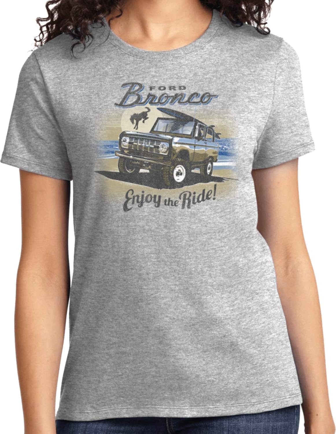 Amazon.com: Ford Bronco Enjoy The Ride Ladies Shirt: Clothing