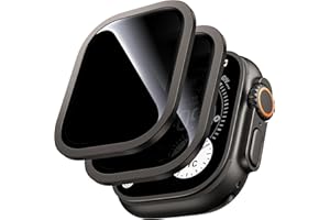 WSKEN for Apple Watch Ultra 3 / Ultra 2 Screen Protector 49mm, [26 Degree Privacy] Titanium Alloy Frame + 9H Tempered Glass, [Touch Sensitive] Lightweight Protective Glass Film for iwatch Ultra 2 Pack