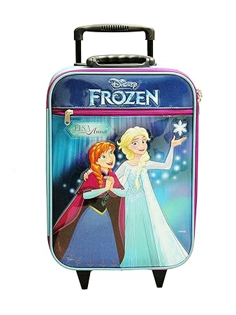 GAMME Anna Elsa Princess Polyester 18 Inches Cabin Kids Blue Soft Trolly Luggage