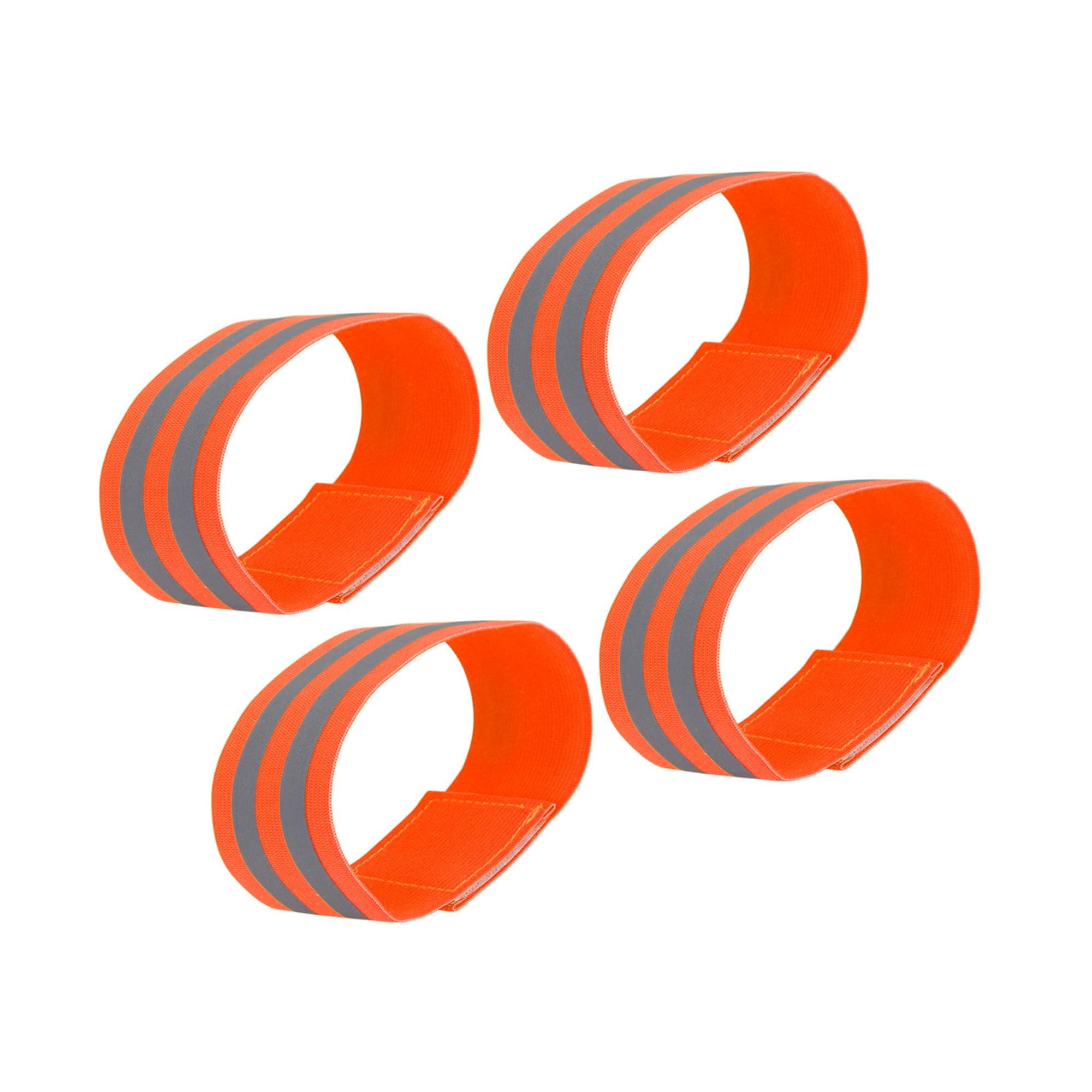 Partuto 4pcs Reflective Bands for Arm Cycling Reflective Armbands Orange Replacement