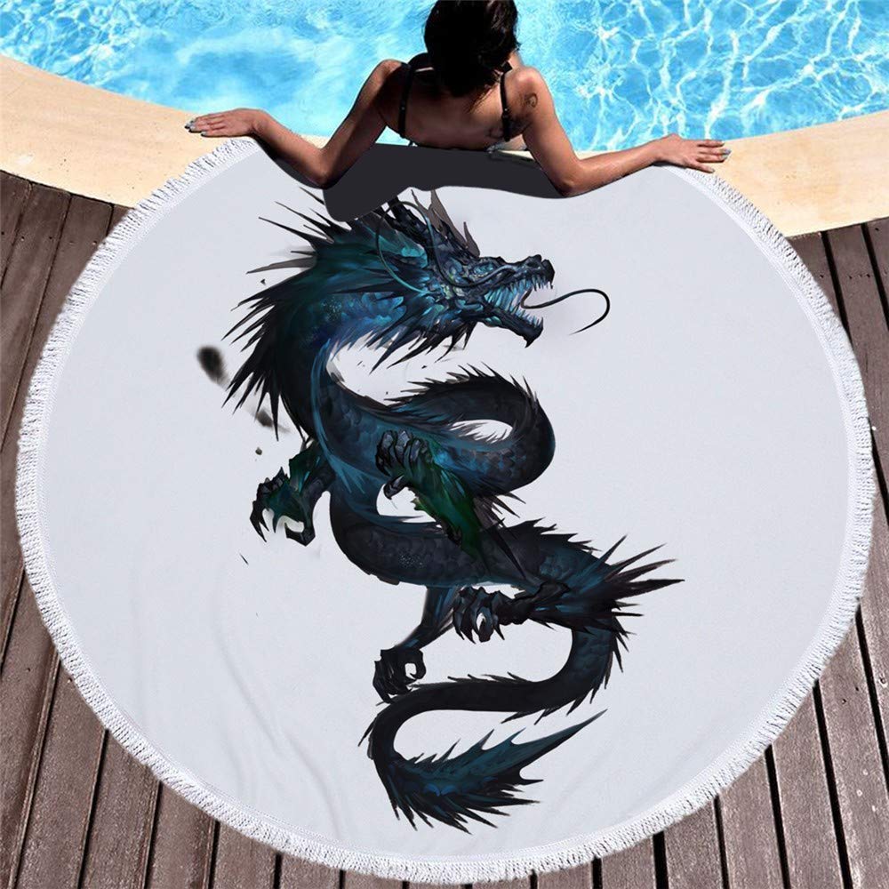 Xxljoey Serviettes De Plage Serviette De Plage Ronde