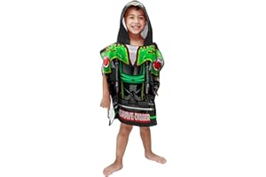 Jay Franco Monster Jam Grave Digger Kids Bath/Pool/Beach Hooded Poncho - Super Soft & Absorbent Cotton Towel, Measures 22 x 22 Inches