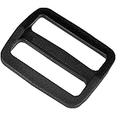 Strapworks Black Plastic Wide Mouth Tri-Glide Slide – for Bag Straps, Rifle Slings, Dog Collars – 1.5 Inch, 2 Pack