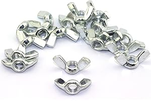 RUILING 20 Pack 5/16" Wing Nuts Zinc Plated Fasteners Parts 5/16"-18 Inches Butterfly Nut