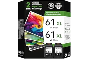 High Yield 61XL Black Ink Cartridge Compatible for HP 61 Ink Cartridge Compatible for HP Envy 4500 Ink fit for Envy 5530 5534
