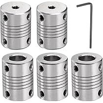 Vogueing Flexibele Askoppelingen 5 Stuks - Voor Stepper Motors En Servomotoren (4mm-8mm)