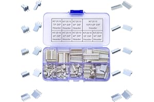 Yoeruyo 2.5mm DIP Header Compatible with Molex Connector Kit, MX2.54 2/3/4/5/6/7/8/9/10/12P KK 254 KF2510 DIP Header Through Hole Top Type Vertical Header (MX2.54-KF2510-DIP-Ver)