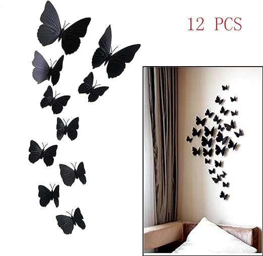 Gosear 12 Pcs 3d Manualidades Mariposa Estilo Decorativo Wallpaper