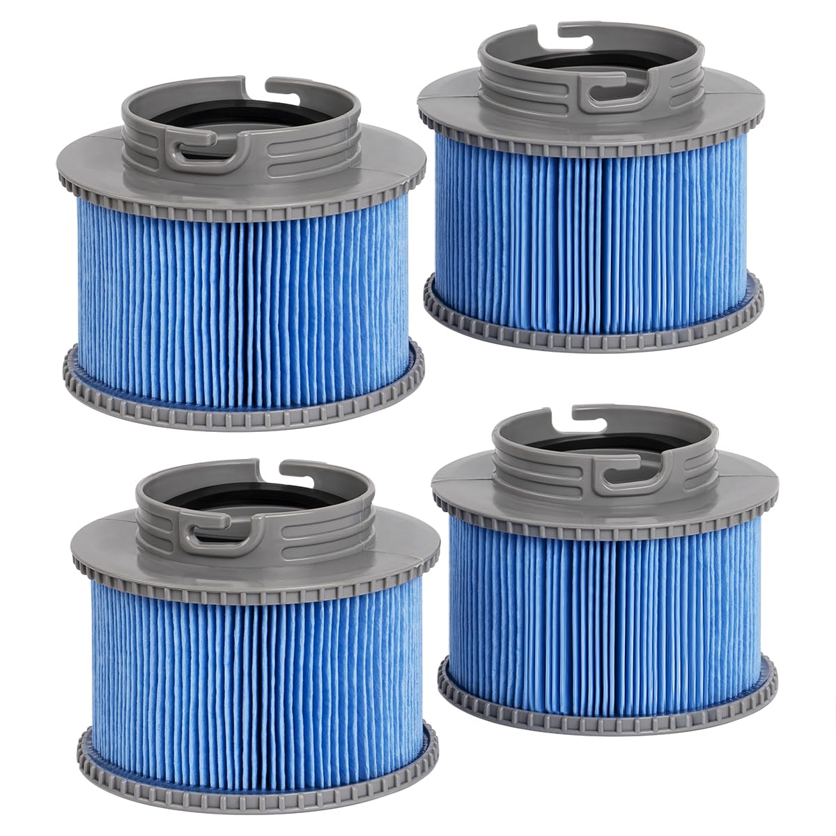 FFyan Replacement Pool Filter Cartridges, Filter Cartridges Parts for MSPA FD2089, Filter Cartridge Pump Suitable for MSPA All Current Whirlpools (Improved Version, Pack of 4)