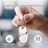 Oiiurly 100pcs 25mm Stainless Steel Keyring Rings with Storage Box view 3