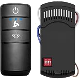 Universal Hampton Bay Ceiling Fan Remote Control Kit | Compatible with Hunter, Harbor Breeze, Hampton Bay, Home Decorators, 3-Speed &amp; Light Dimmer, Wall Holder Mount Included