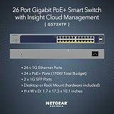NETGEAR GS724TP 24-Port PoE Gigabit Smart Switch 2 x SFP Managed view 2