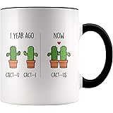 YouNique Designs 1 Year Anniversary Mug, 11 Ounces, Funny One Year Anniversary Coffee Mug for Boyfriend and Girlfriend, 1 Yea