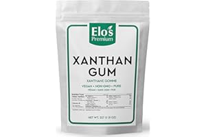 Xanthan Gum (227g/8oz) by Elo's Premium| Packaged In Canada| 100% All-Natural Thickener, Stabilizer, Binding Agent| Non-GMO, 