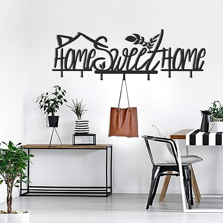 Ocartes Home Sweet Home Perchero De Pared De Metal Con Diseno