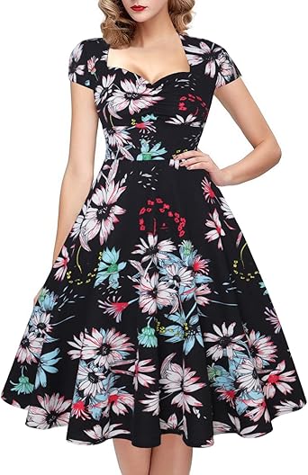 floral print cocktail party dress