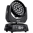 Ridgeyard RGBW 36x10w Moving Head Light 4 in 1 DMX Zoom Moving Head Stage Light for Wedding Christmas Birthday DJ Disco KTV Bar Event Party Show
