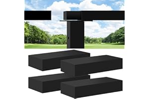 Gyykzz Flat Handrail Accessories-4 Pack Stainless Steel Connector, Black 120mmx56mmx26mm Extension Connector, High Strength POM Material Fitting for Top of Railing