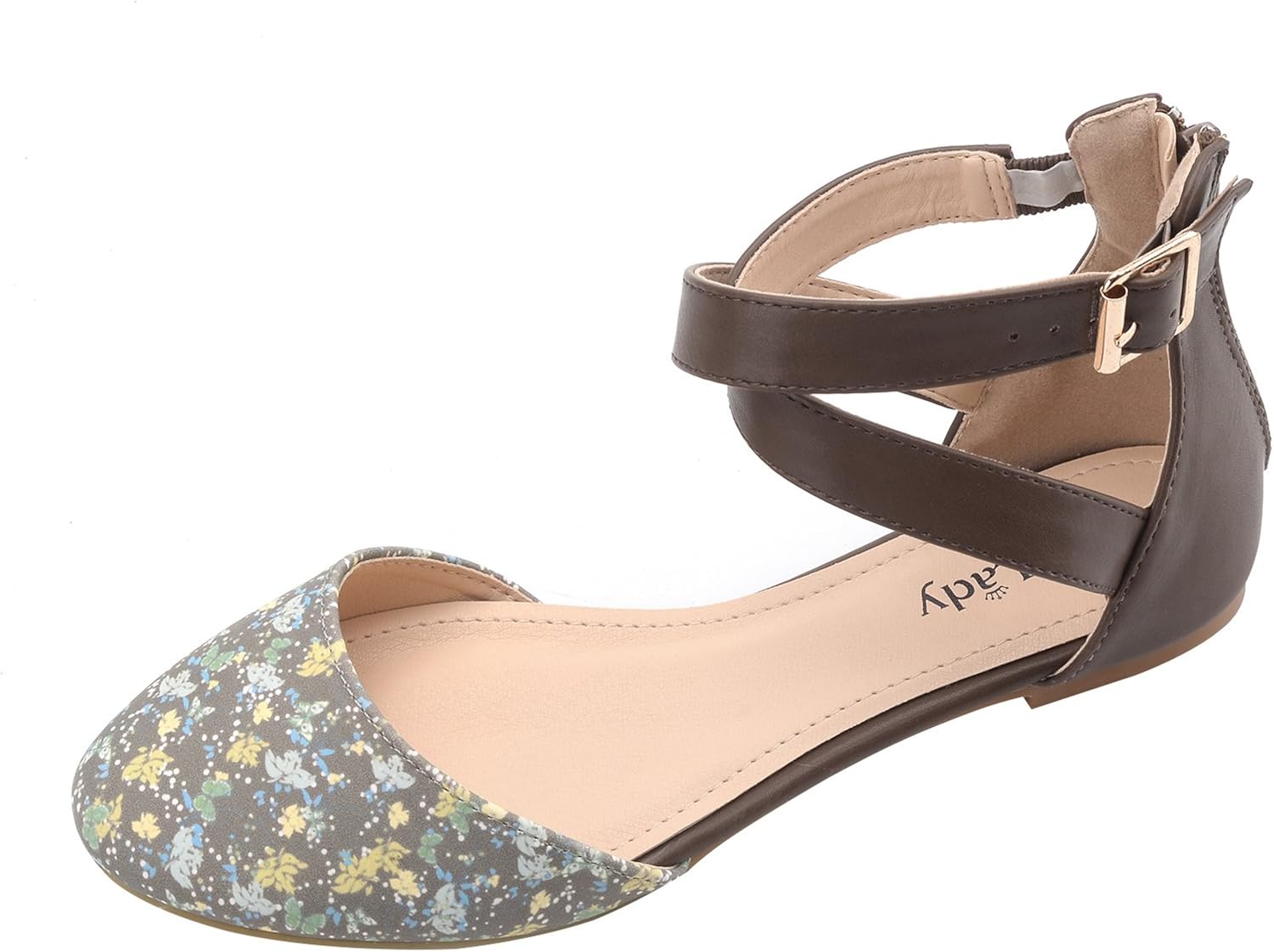 closed toe flat sandals with ankle strap