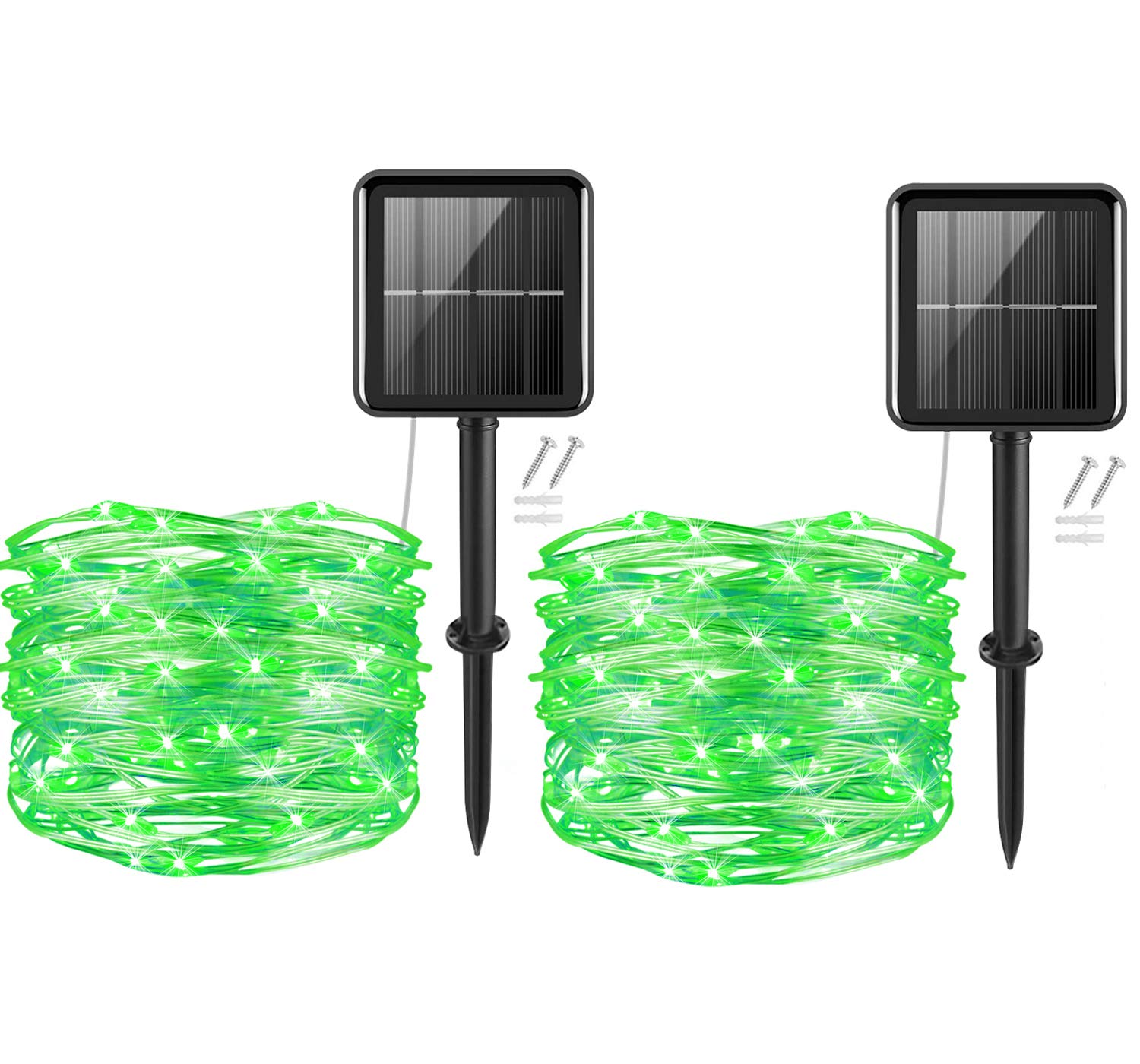 cshare Solar String Lights Garden, 2x5M 50 LED Solar Powered Fairy Lights Copper Wire 8 Modes Waterproof Lights for Yard,Christmas Tree,Home,Bedroom,Gate Indoor/Outdoor Decor(Green) — image 1