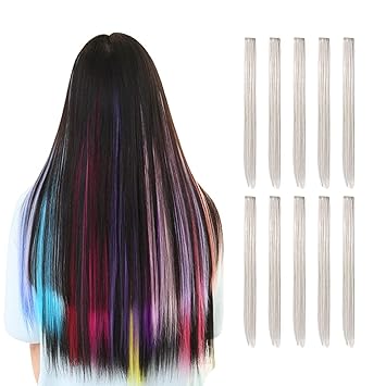 Buy Rosette Hair 20 Inch 10pcs Set Multiple Colors Colored Hair