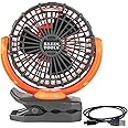 Klein Tools PJSFM1 Cordless Rechargeable Fan with USB-C Charging Cord and Multiple Mounting Options Perfect for the Jobsite