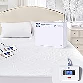 Sealy Heated Mattress Pad Cal King Size, Plush Top, Coral Fleece Electric Bed Warmer with Dual Controller, 10 Heat Settings, Auto Off 1-12 Hours, Fit Up to 17" Deep Pocket, Machine Washable 72"x84"