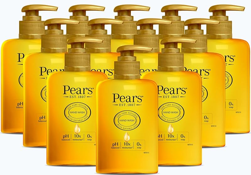 PEARS Pure & Gentle Moisturising Liquid Hand Wash 250ml 12 Pack