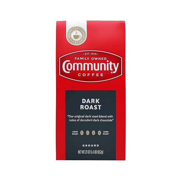 COMMUNITY COFFEE DARK ROAST GROUND COFFEE, VACUUM PACKED...