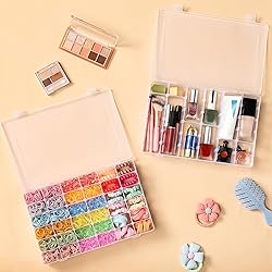 2 Pack 36 Grids Clear Plastic Organizer Box with