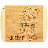 Totally Bamboo A Slice of Life Mississippi State Serving and Cutting Board, 11" x 8.75"