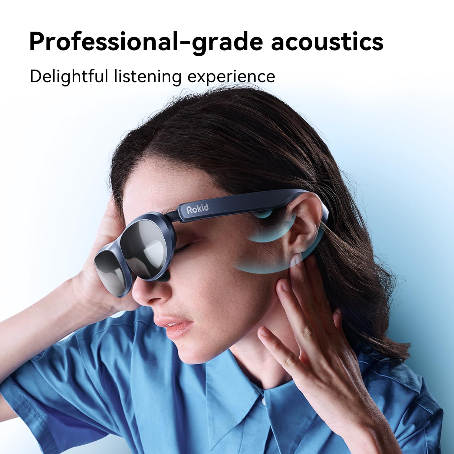 Rokid Max AR Glasses and HDMI, Augmented Reality Glasses Wearable Headsets Smart Glasses for Video Display, Myopia Friendly Portable Massive 1080P Screen,Watch on iOS/Android/PC/Tablets/Game Consoles